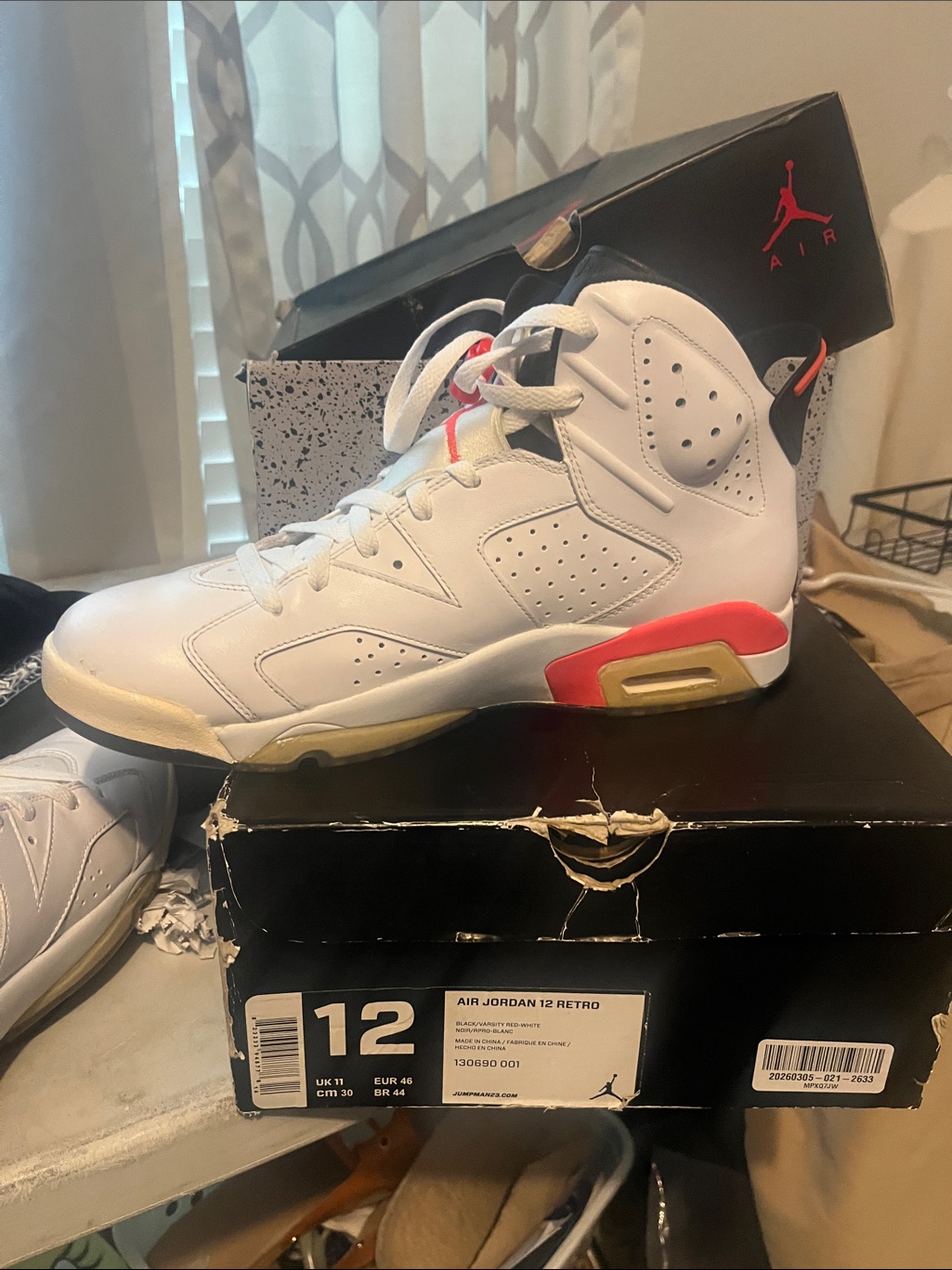 Jordan White And Pinkish Men's Athletic Shoes